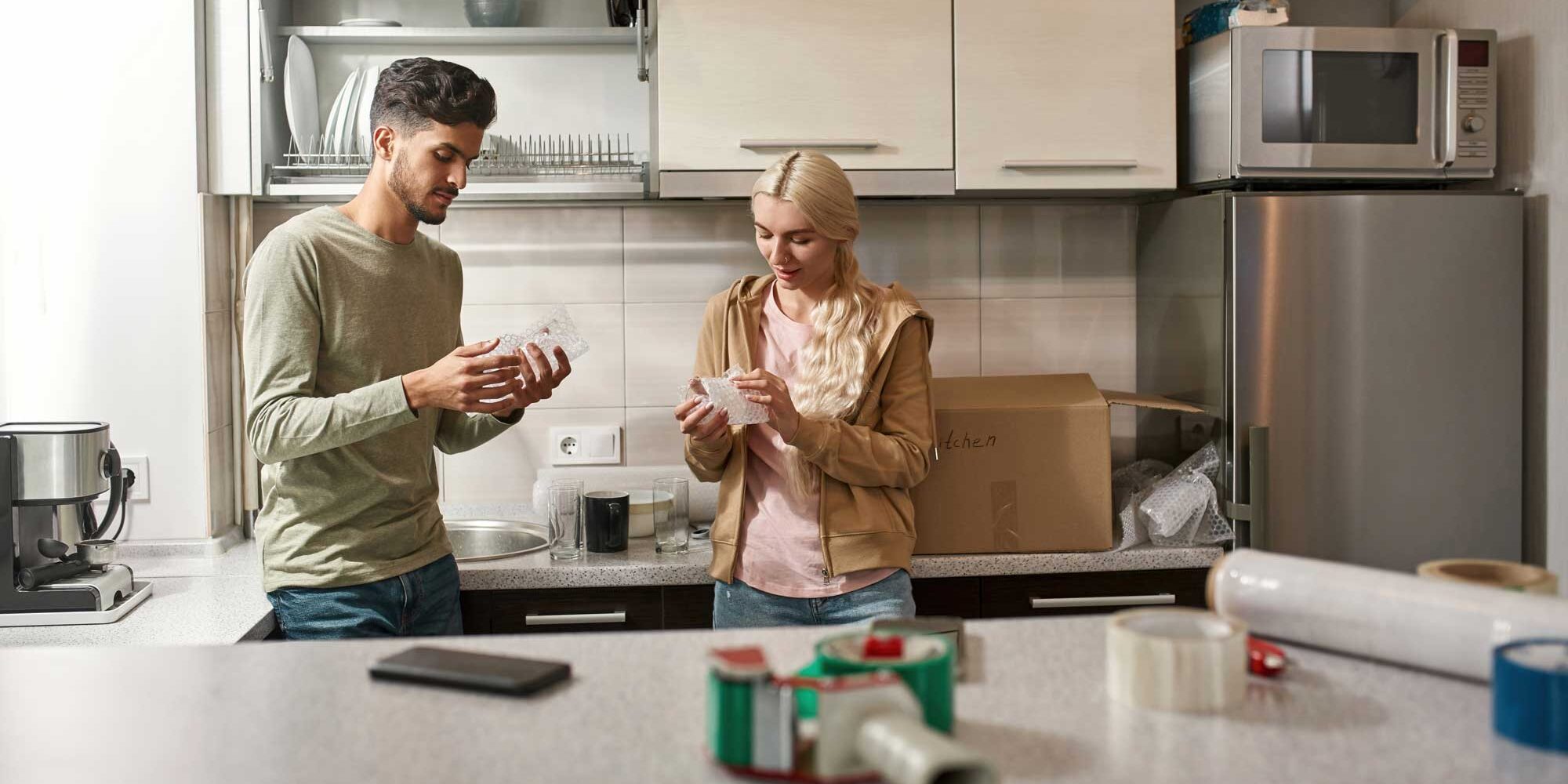 packing wine glasses for moving