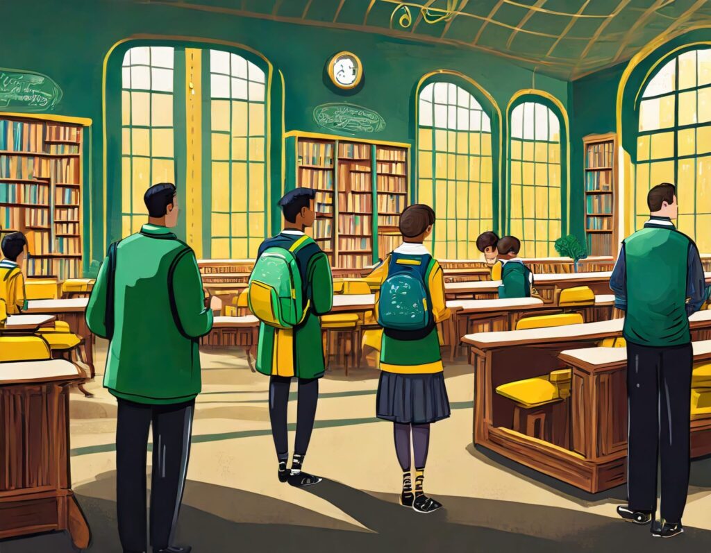 image of prestigious high school library in Sydney North Shore's Mosman or Chatswood