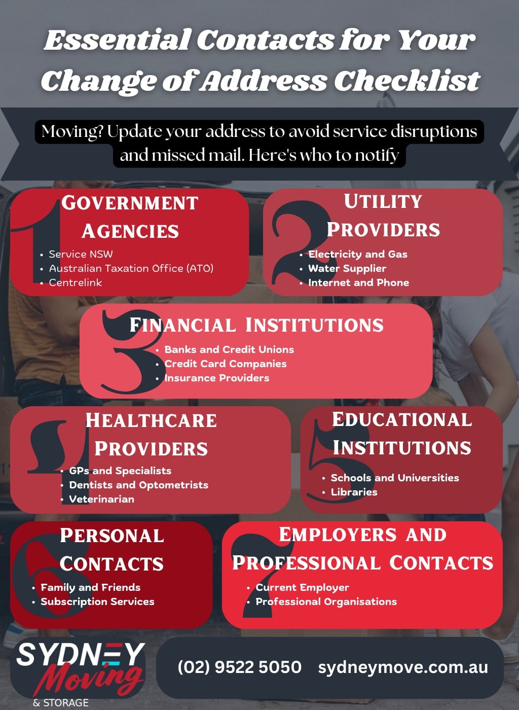 change of address checklist: who to notify