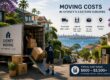 Moving truck and boxes overlooking Sydney Eastern Suburbs coastline with moving budget planning scene